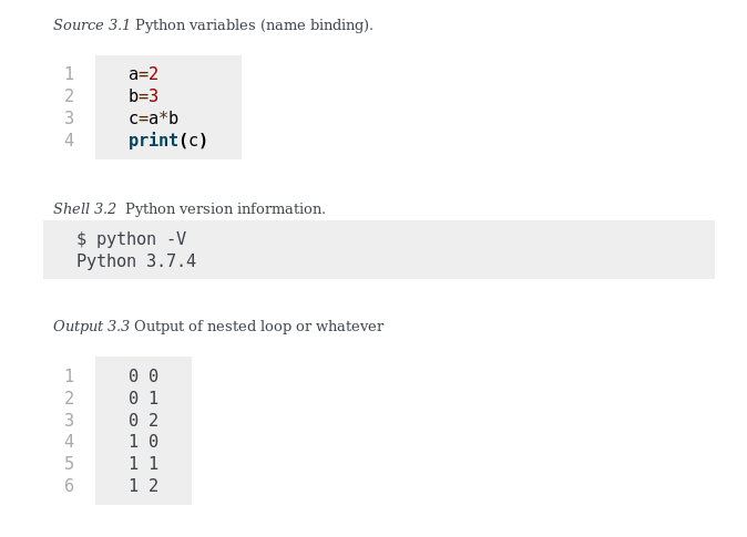 Screenshot of proposed output